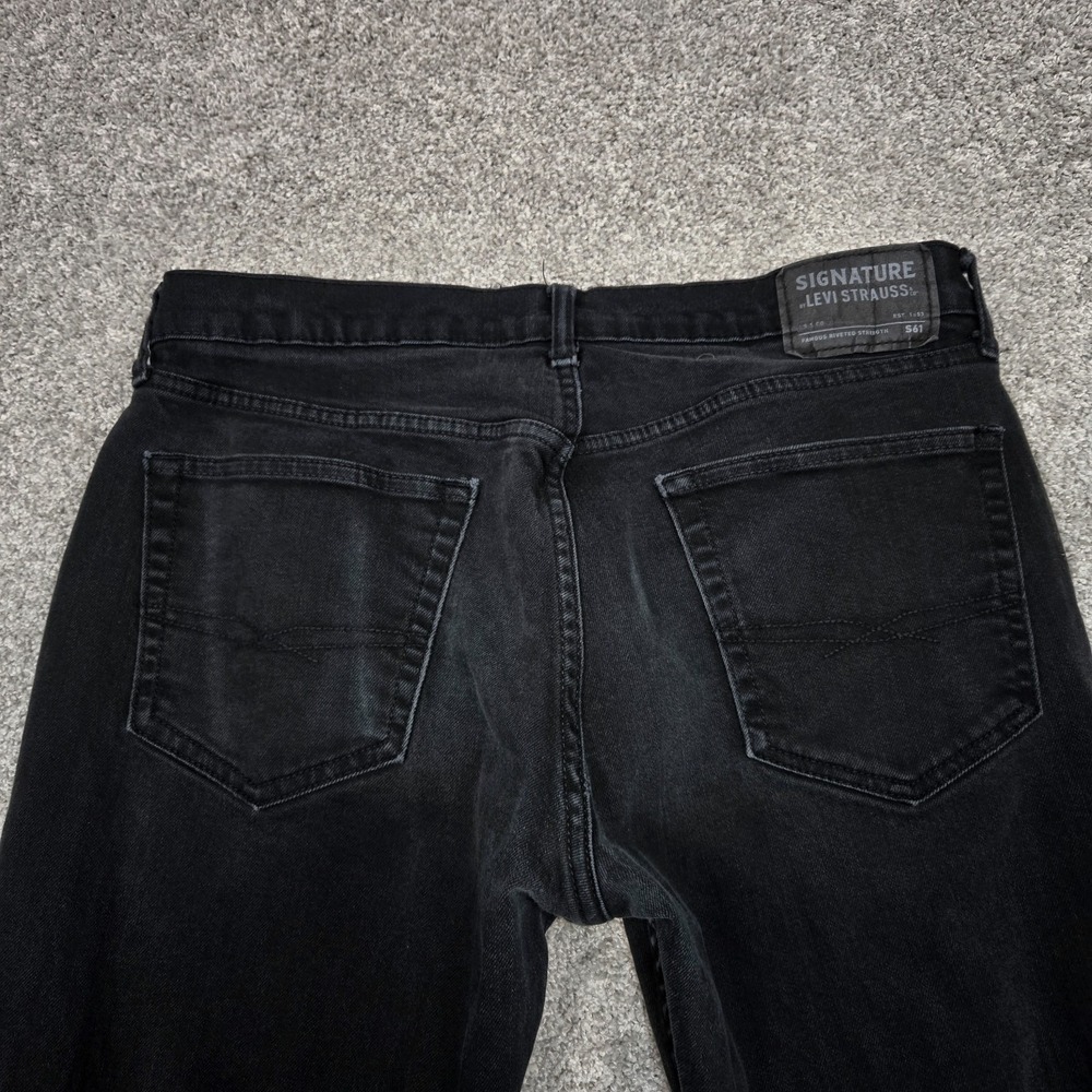 Levi Strauss Signature S61 Relaxed jeans mens 33x32 (fits 33x30) charcoal black